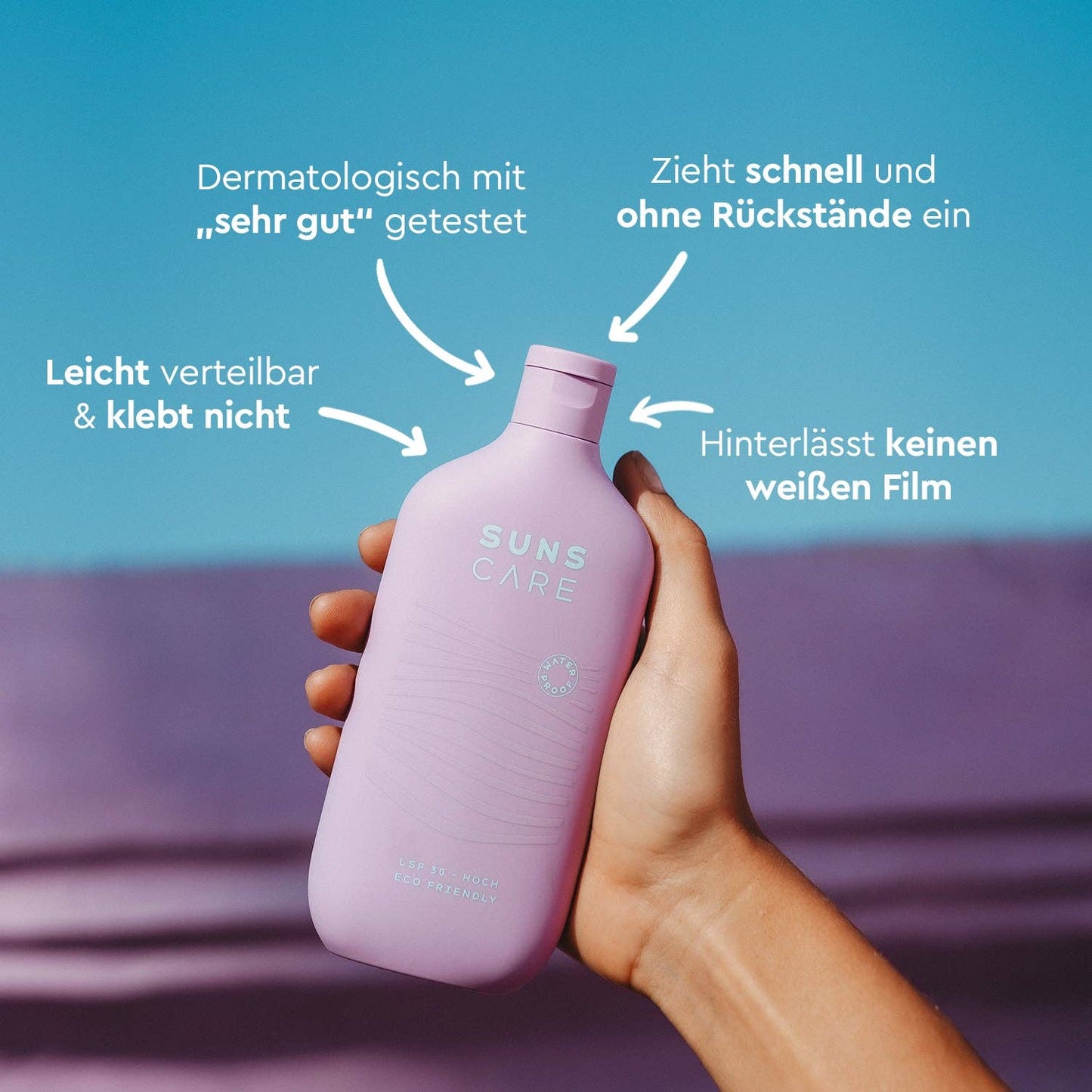 Wasserfester Sonnenschutz LSF 30 Purple Sun / Sea Salt